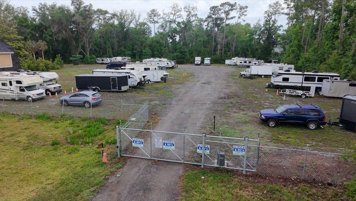Aerial view of the Duval Storage lot in Jacksonville, FL