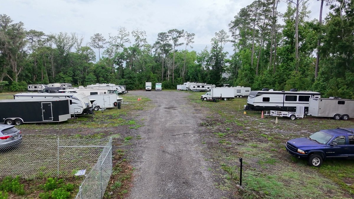 RV, boat, and truck parking spaces at Duval Storage